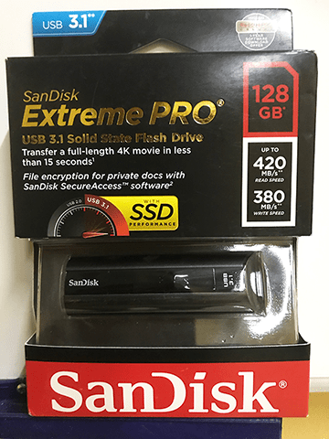 Box SanDisk Extreme Pro USB 3.1