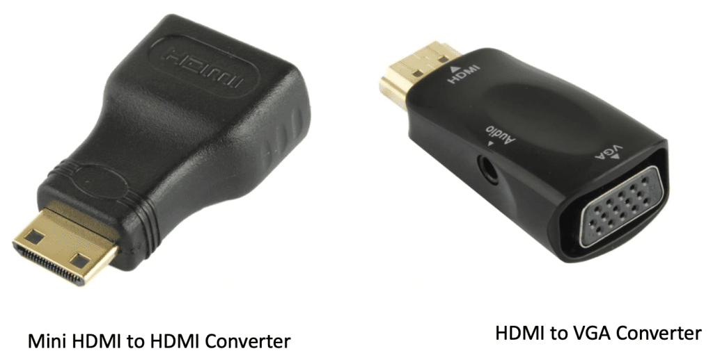 Konverter Mini HDMI to HDMI dan HDMI to VGA